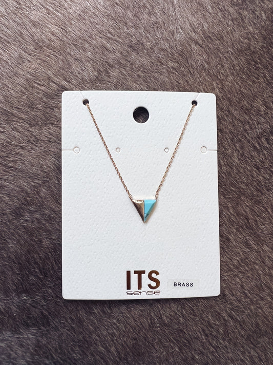 Turquoise Triangle Necklace