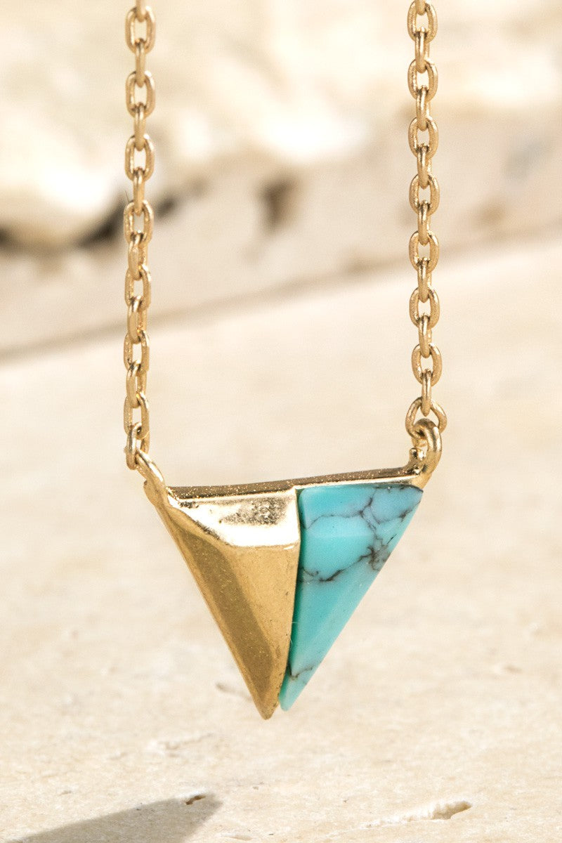 Turquoise Triangle Necklace