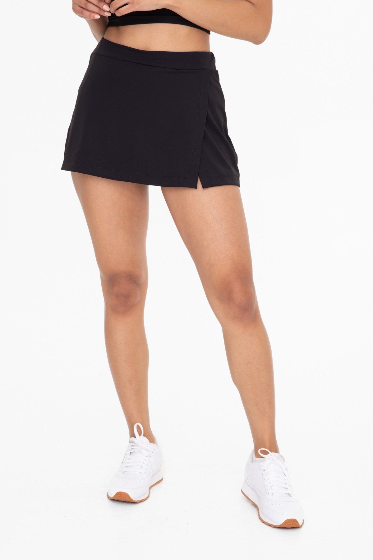 Black A-Line Athletic Skort