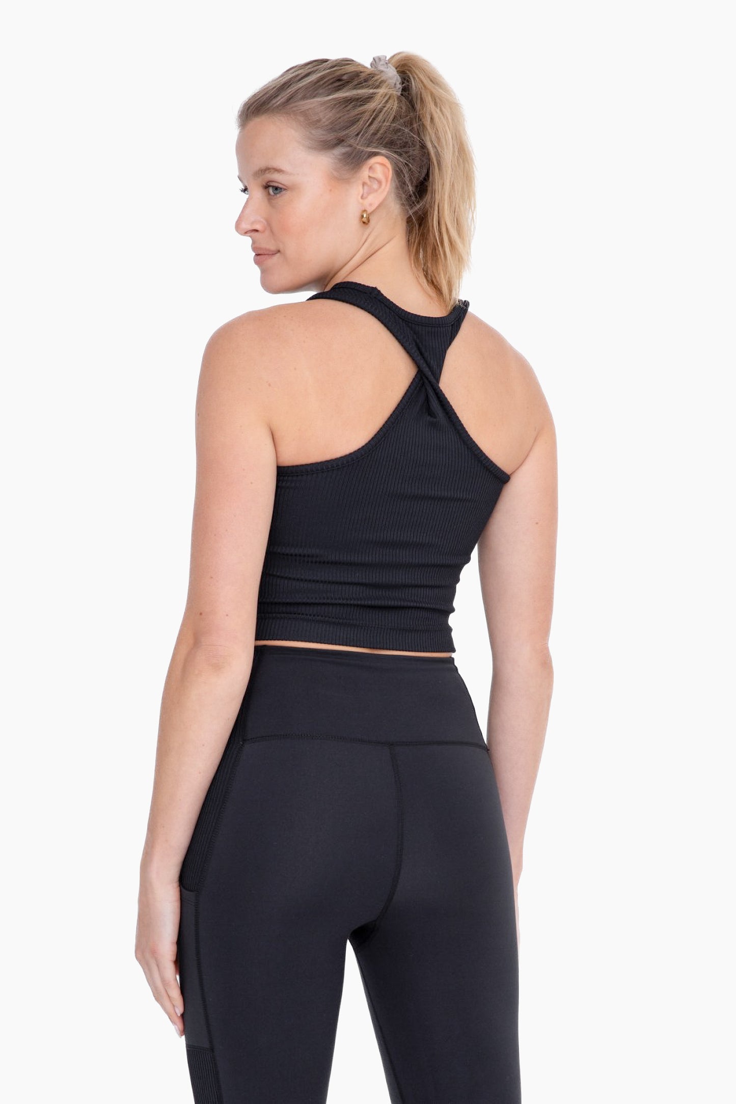 Ribbed Twisted Racerback Active Top