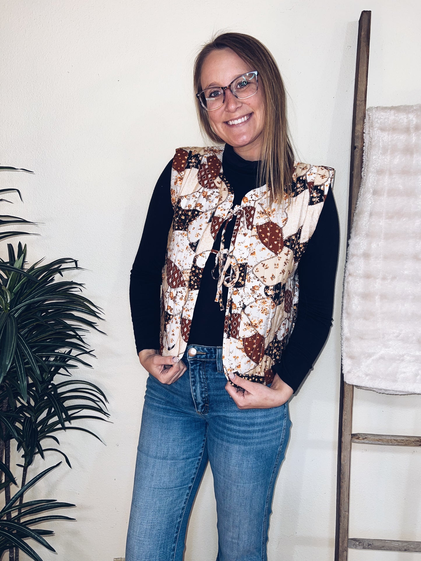 Pearl Patchwork Quilted Vest